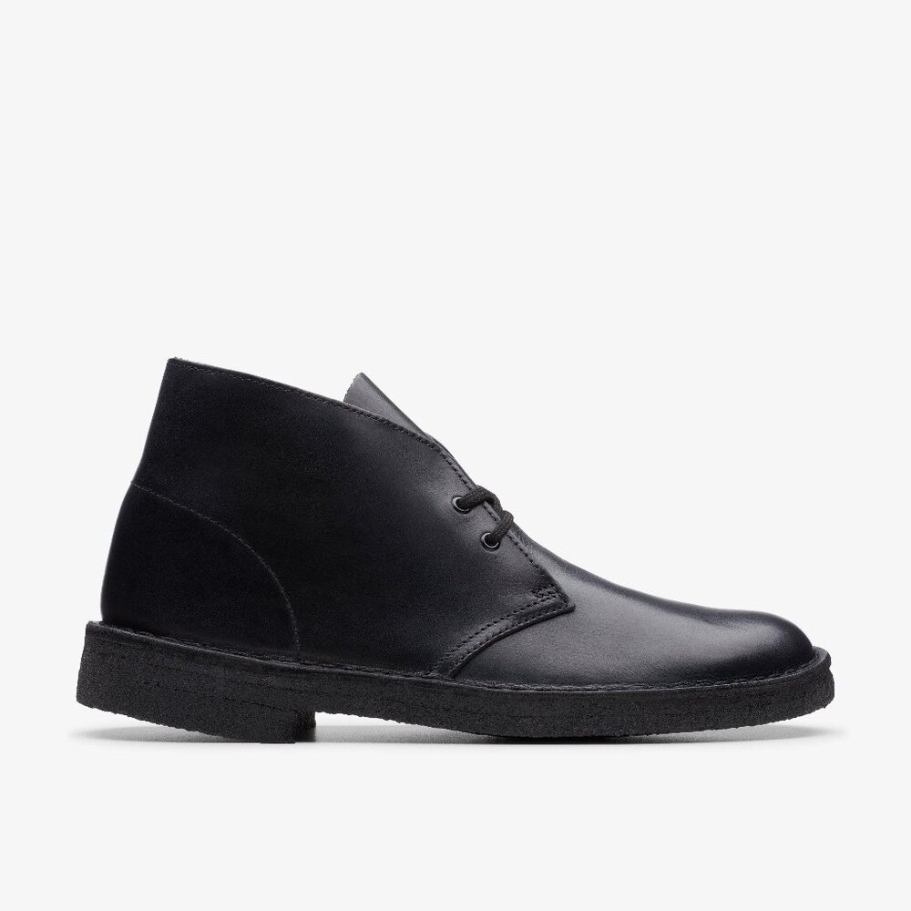 Clarks Men's Originals Desert Boot, Black Polished